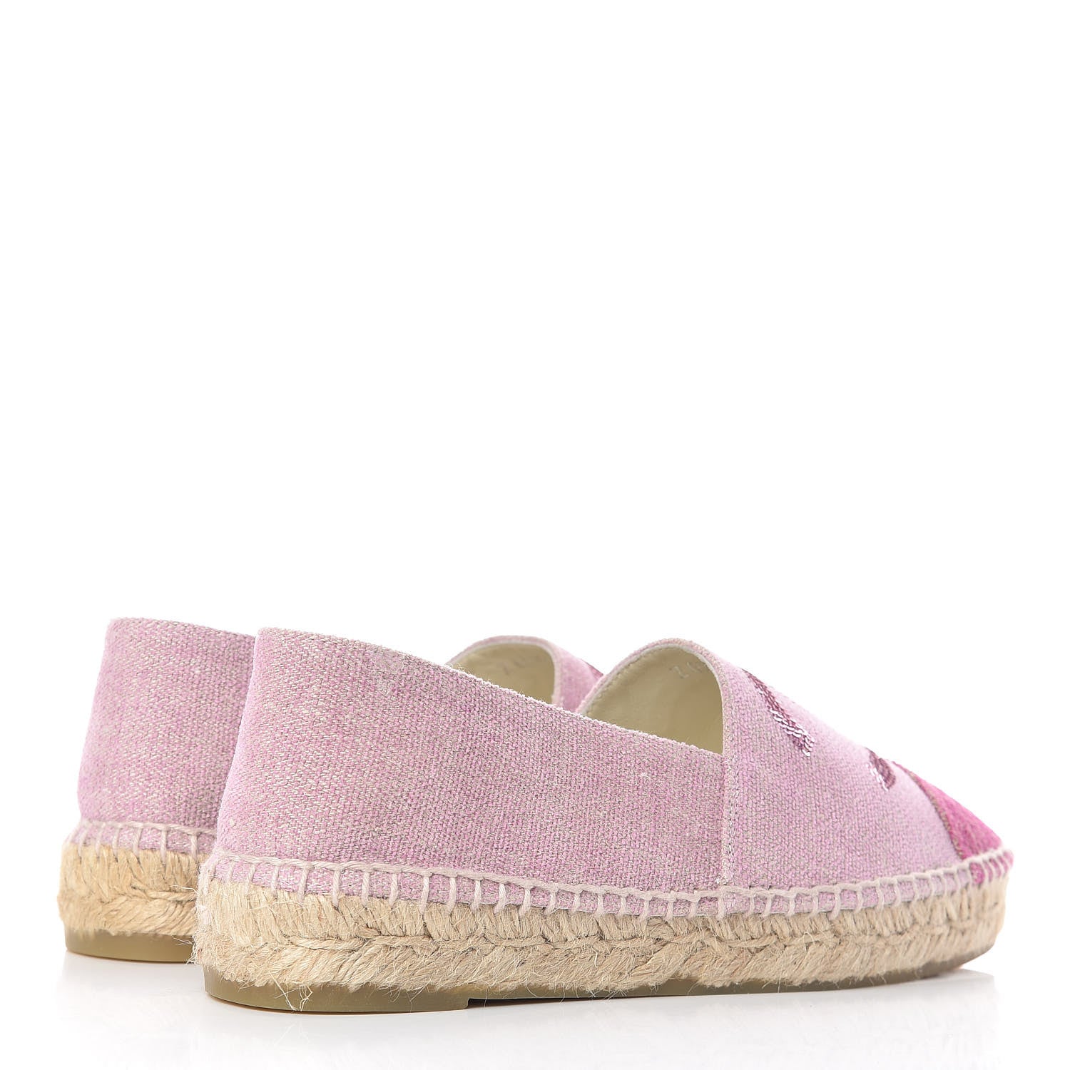 Chanel Toile Sequin CC Espadrilles 37 Pink Dark Pink 4 of 11
