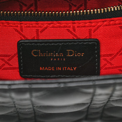 Christian Dior Lambskin Cannage Small Lucky Badges My Lady Dior Black 6 of 14
