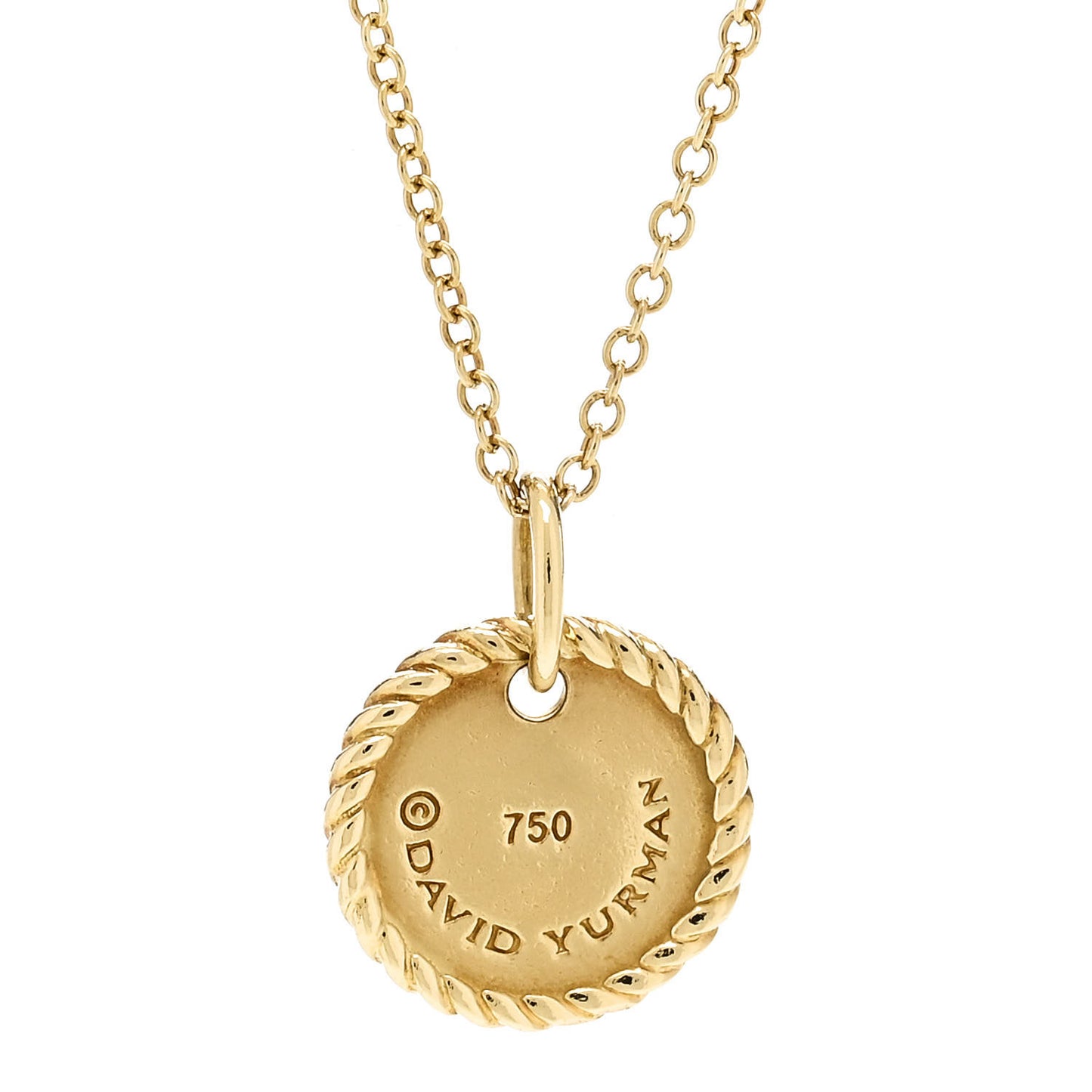18K Yellow Gold Diamond Initial K Charm Pendant Necklace