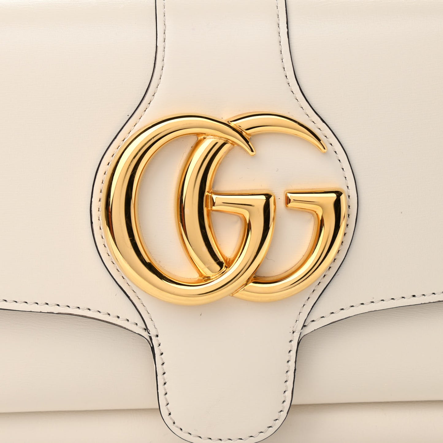 Calfskin Small Arli Flap Shoulder Bag Mystic White