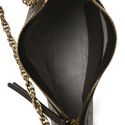 Gucci GG Supreme Monogram Textured Dollar Calfskin Web Small Ophidia GG Handbag Beige Ebony New Acero 5 of 12