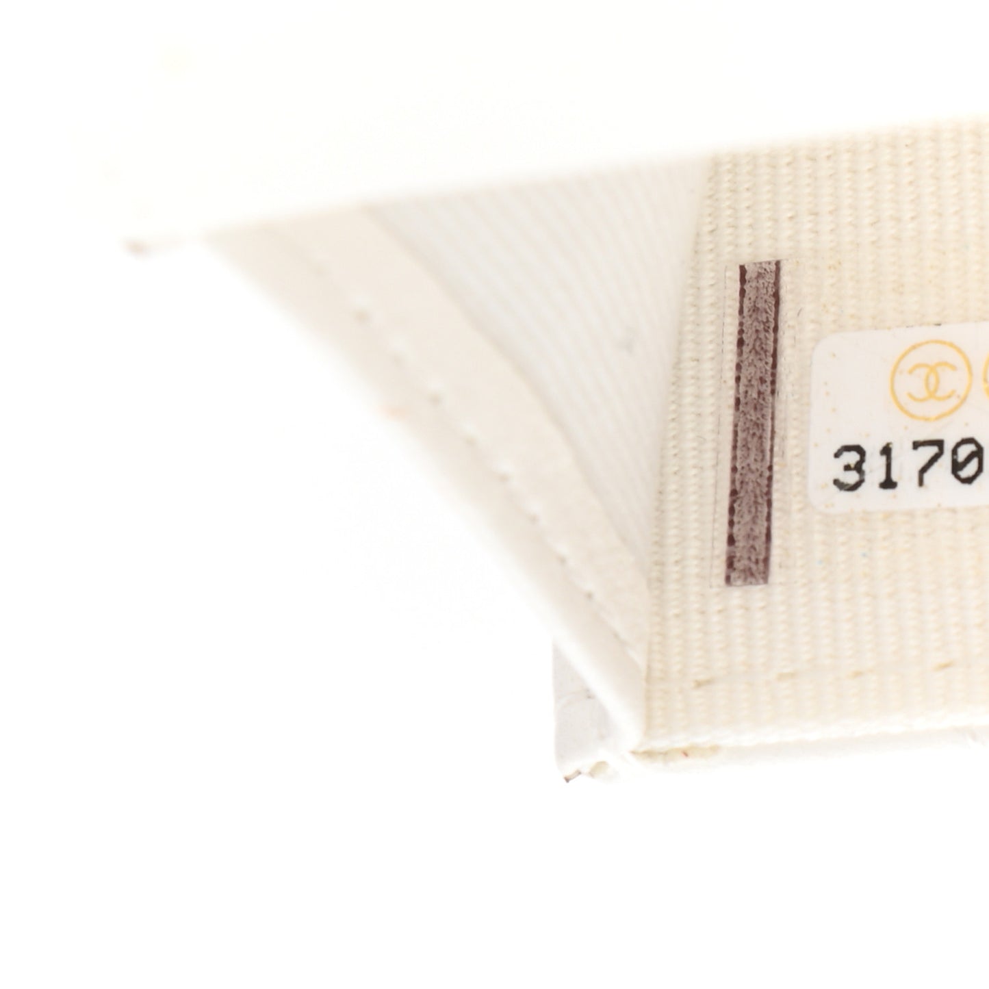 Lambskin Quilted CC Hook Card Holder White