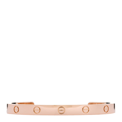 Cartier 18K Pink Gold LOVE Cuff Bracelet 18 1 of 3