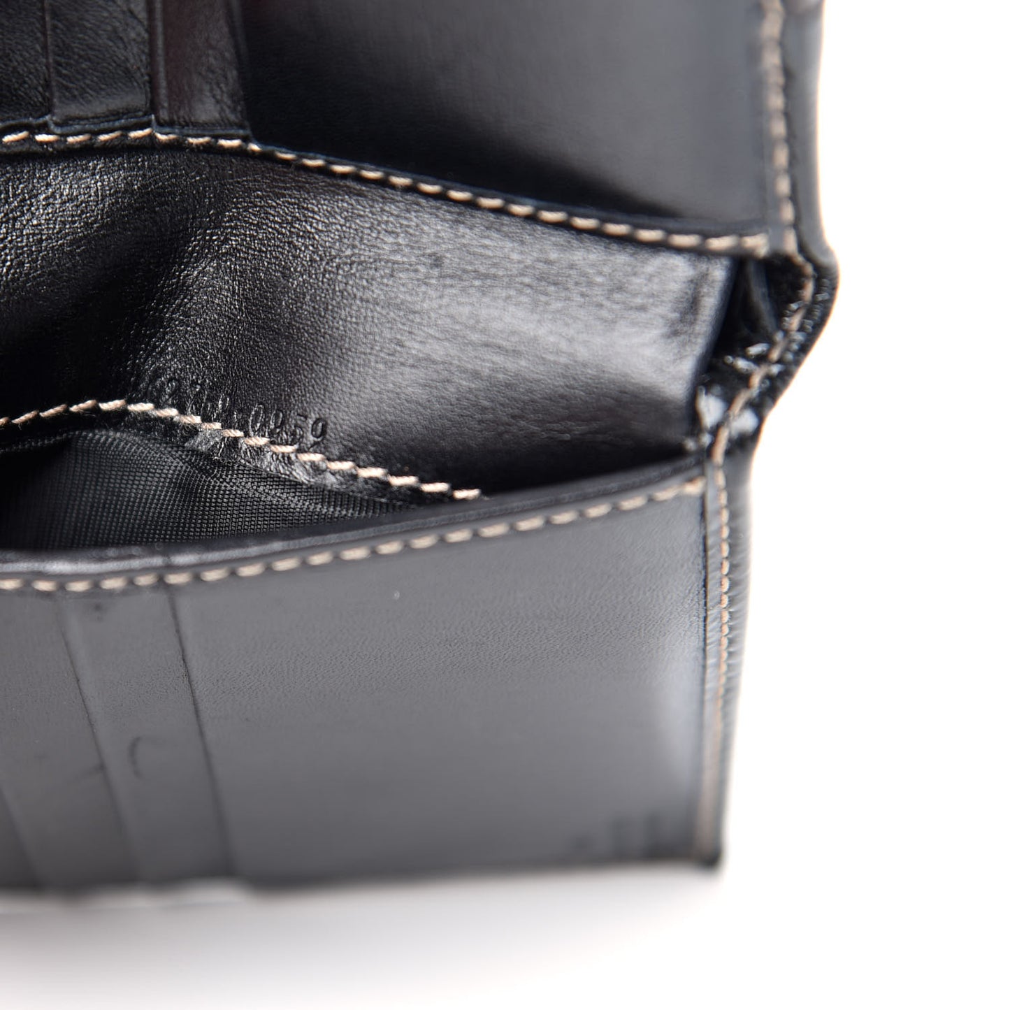 Patent Calfskin Compact Britt Wallet Black