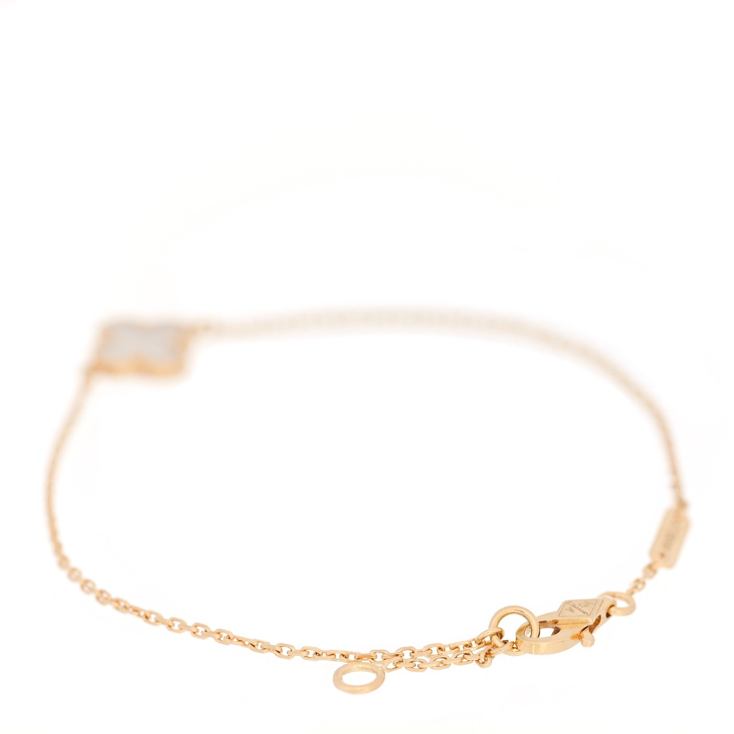 Van Cleef & Arpels VAN CLEEF & ARPELS 18K Yellow Gold Mother of Pearl Sweet Alhambra Bracelet 2 of 4