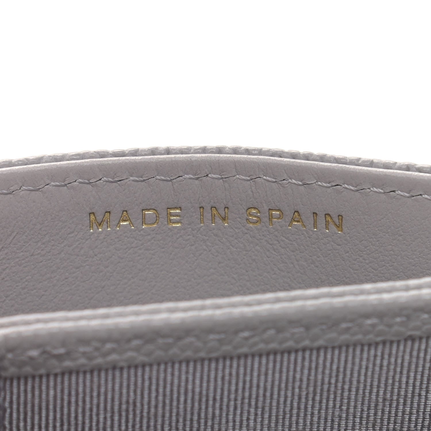 Chanel Caviar Quilted Flap Card Holder On Chain Grey 7 of 10