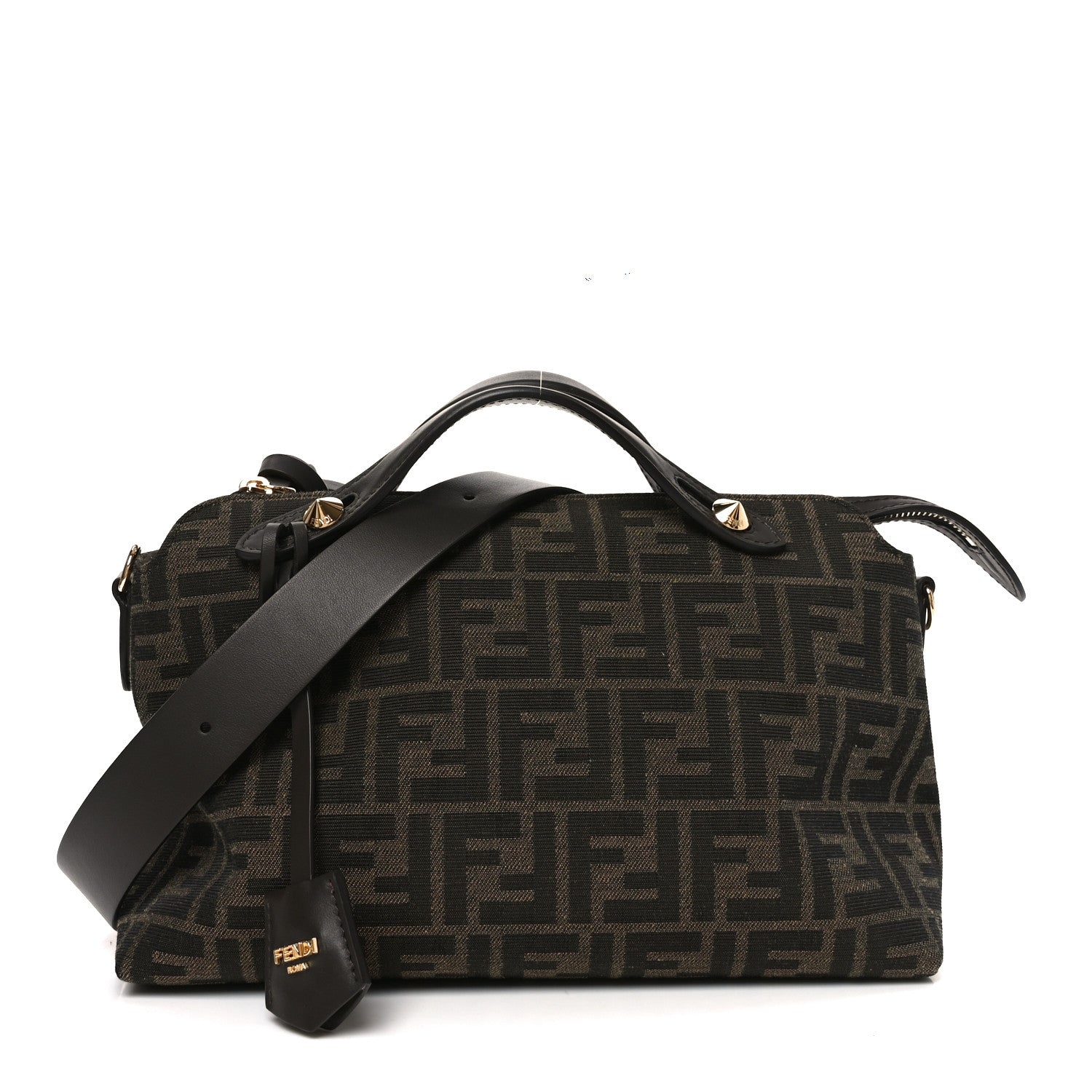 Fendi Vitello Grace Jacquard FF Medium By The Way Boston Bag