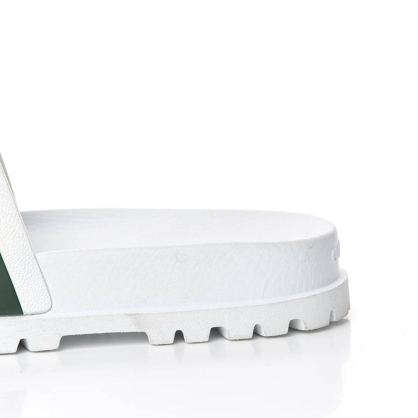 Rubber Web Mens Lug Sole Slide Sandals 6 Great White Green Red