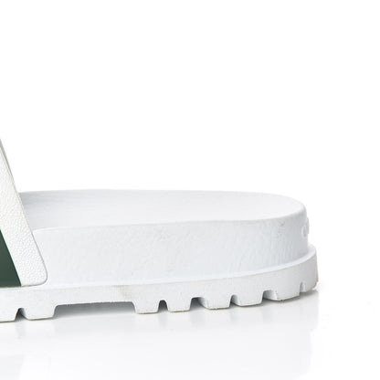 Gucci Rubber Web Mens Lug Sole Slide Sandals 6 Great White Green Red 15 of 17