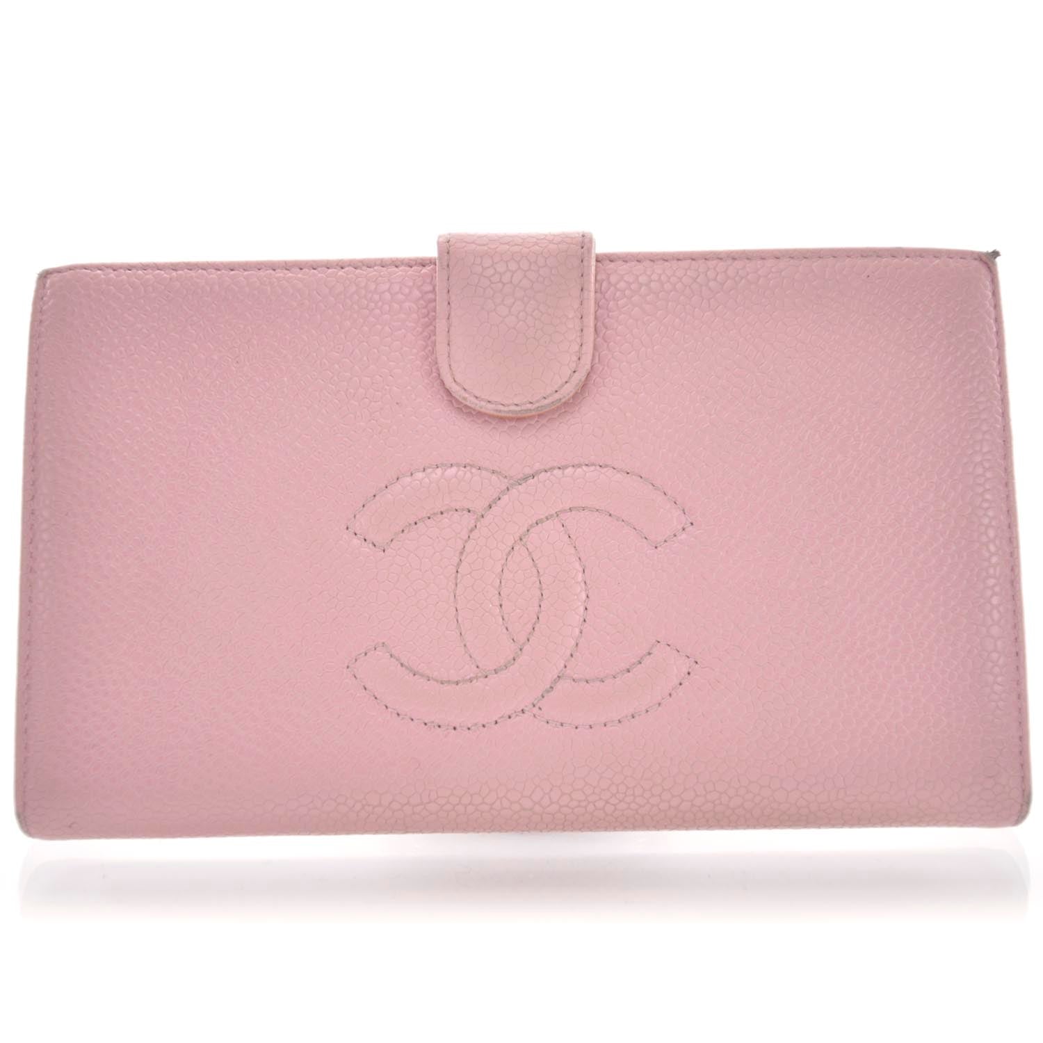 Chanel Caviar CC Clutch Wallet Pink 1 of 10