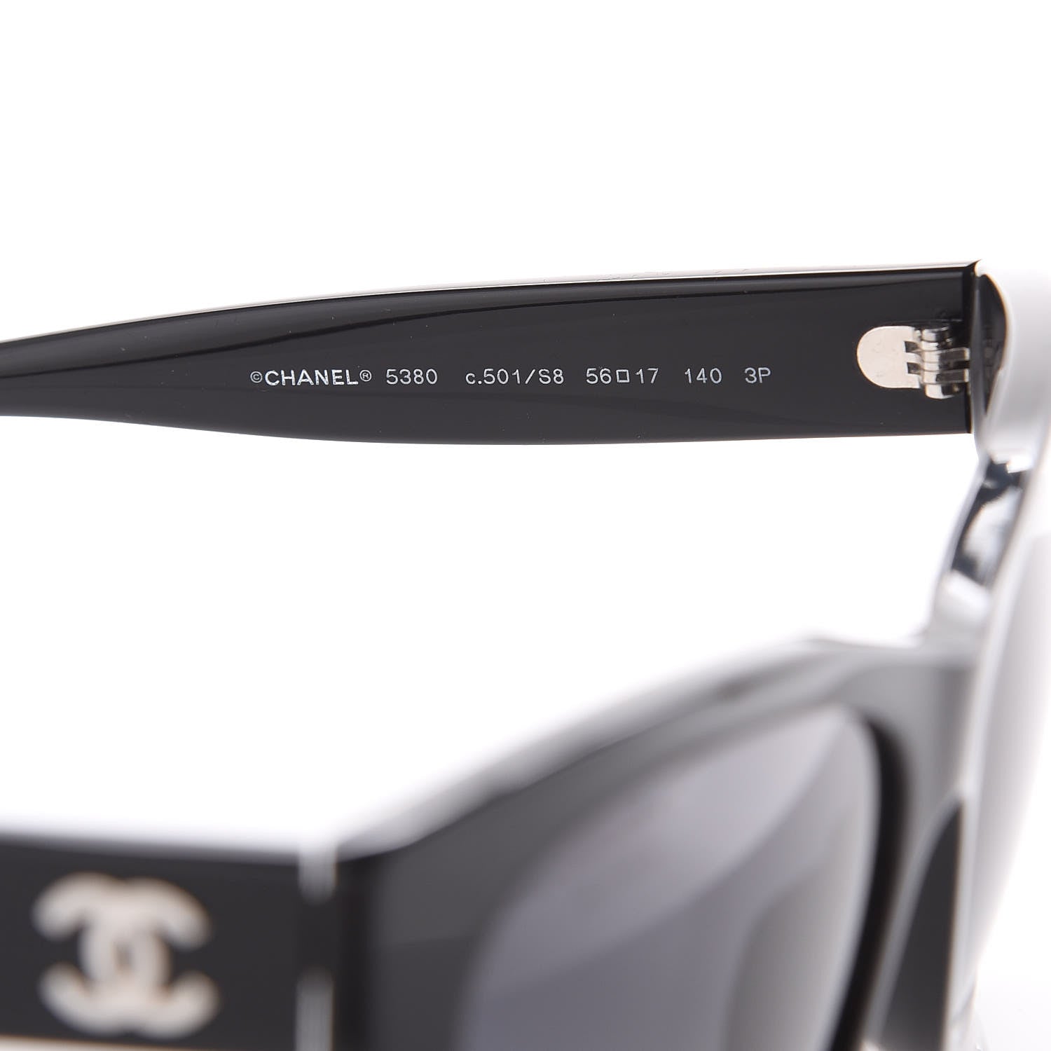 Chanel Polarized Square CC Sunglasses 5380 Black 6 of 8