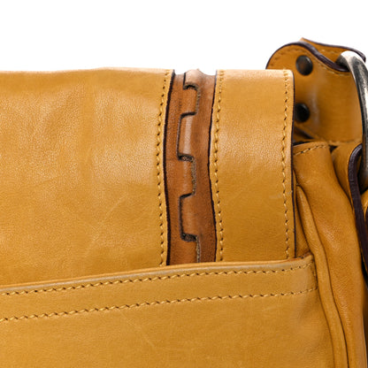 Christian Dior Calfskin Medium Gaucho Double Saddle Bag Yellow 22 of 26