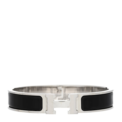 Hermes Enamel Narrow Clic Clac H Bracelet GM Black 1 of 4