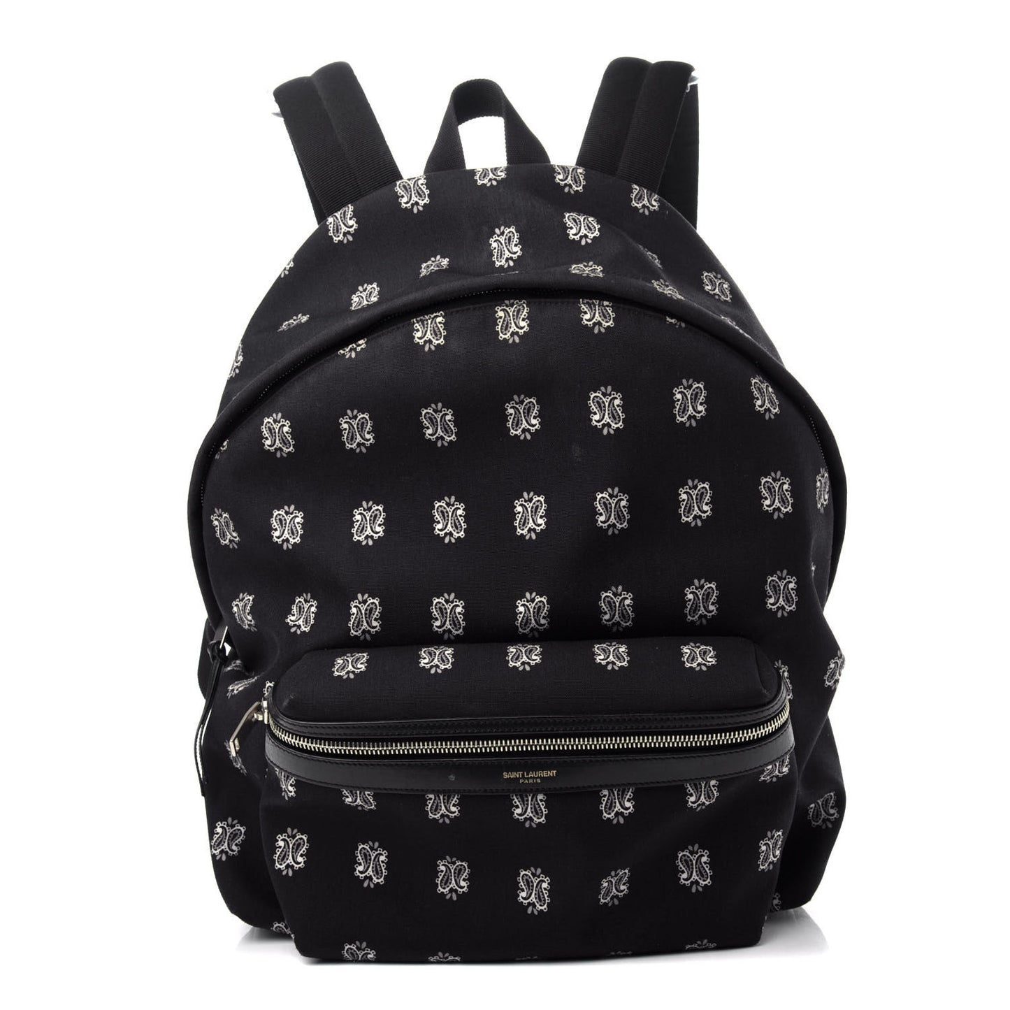 Canvas Bandana Print City Backpack Black