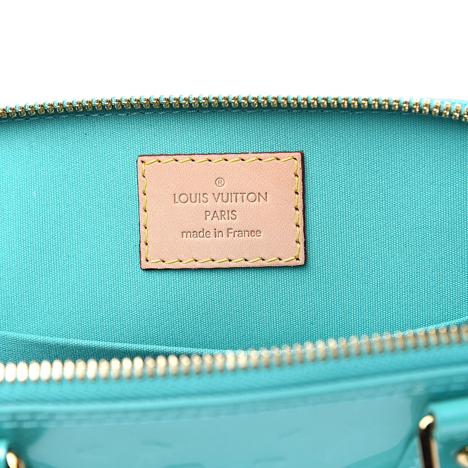 Louis Vuitton Vernis Alma BB Blue Lagon 6 of 9