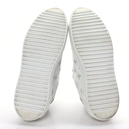 Louis Vuitton Calfskin Monogram Debossed Time Out Sneakers 41 White Silver 5 of 7