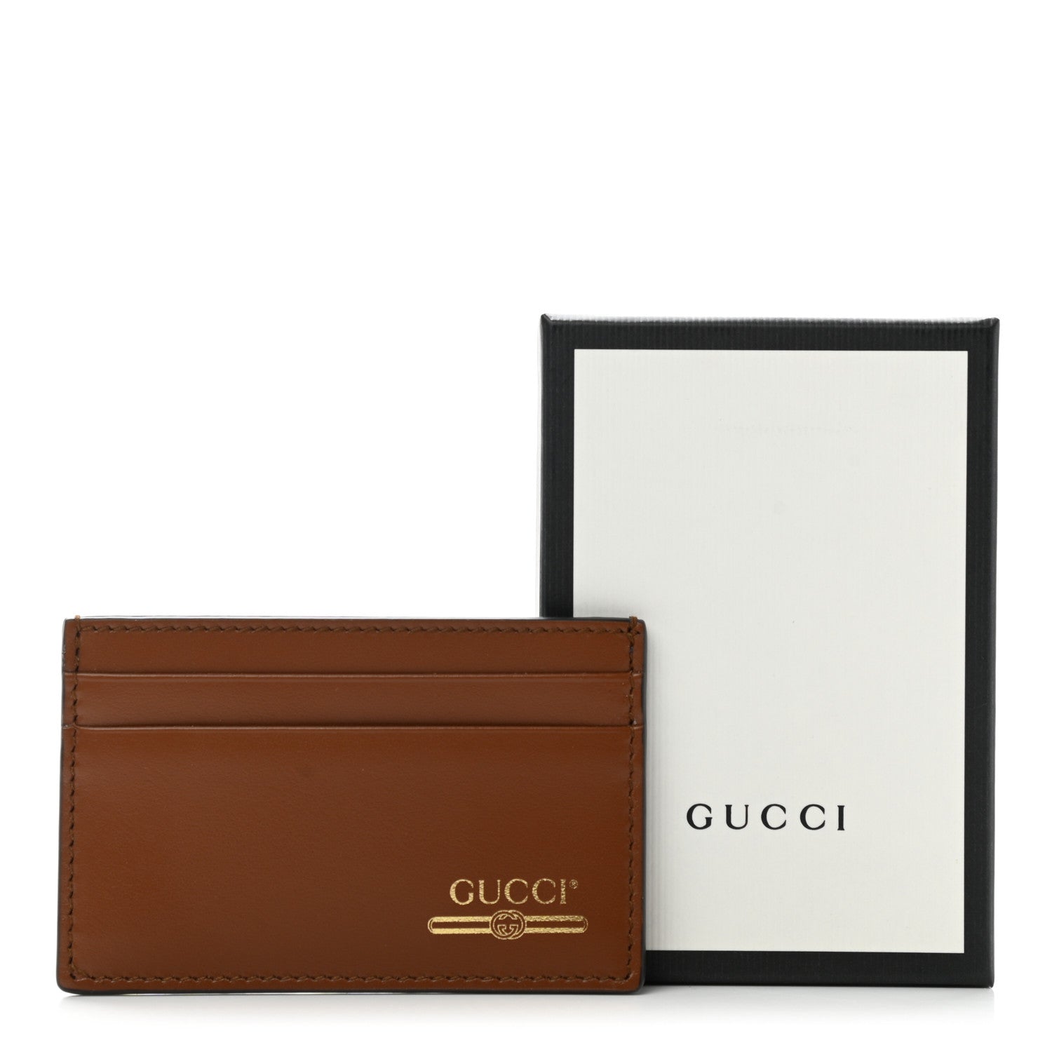 Gucci Plutone Calfskin Logo Card Holder Cuir 7 of 7