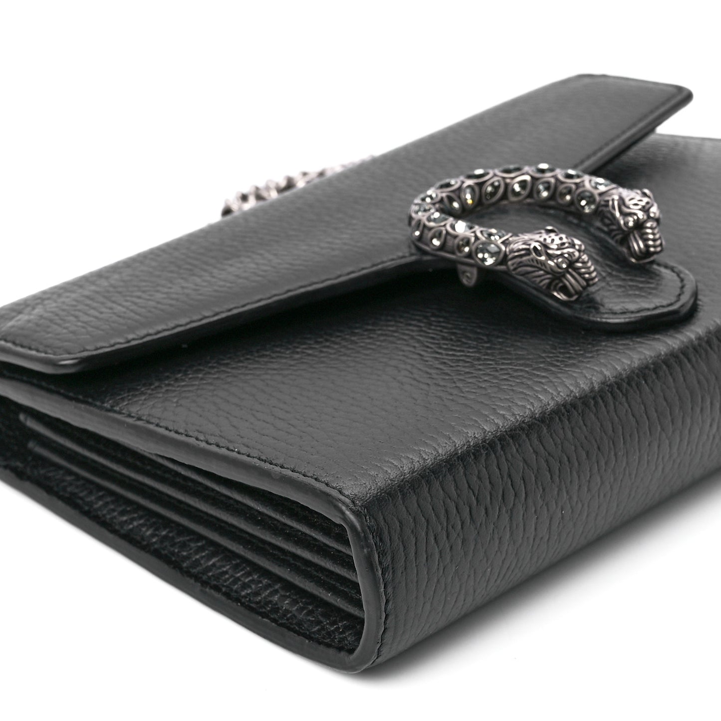 Calfskin Mini Dionysus Chain Wallet Black