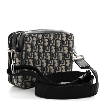 Christian Dior Oblique Pouch Navy Blue 3 of 11