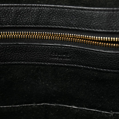 Celine Soft Grained Calfskin Small Belt Cabas Phantom Black 6 of 23
