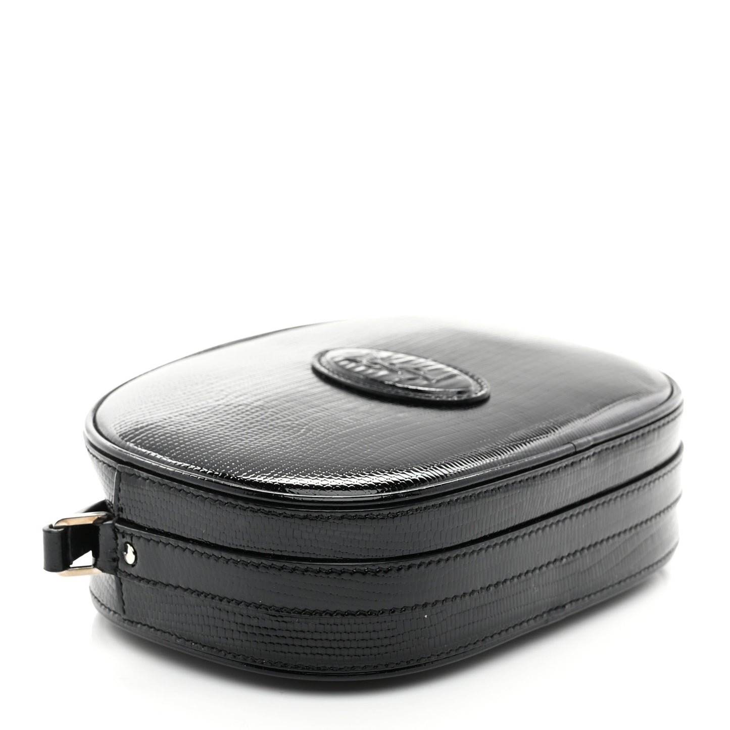 Calfskin Lizard Embossed Le 61 Camera Bag Black