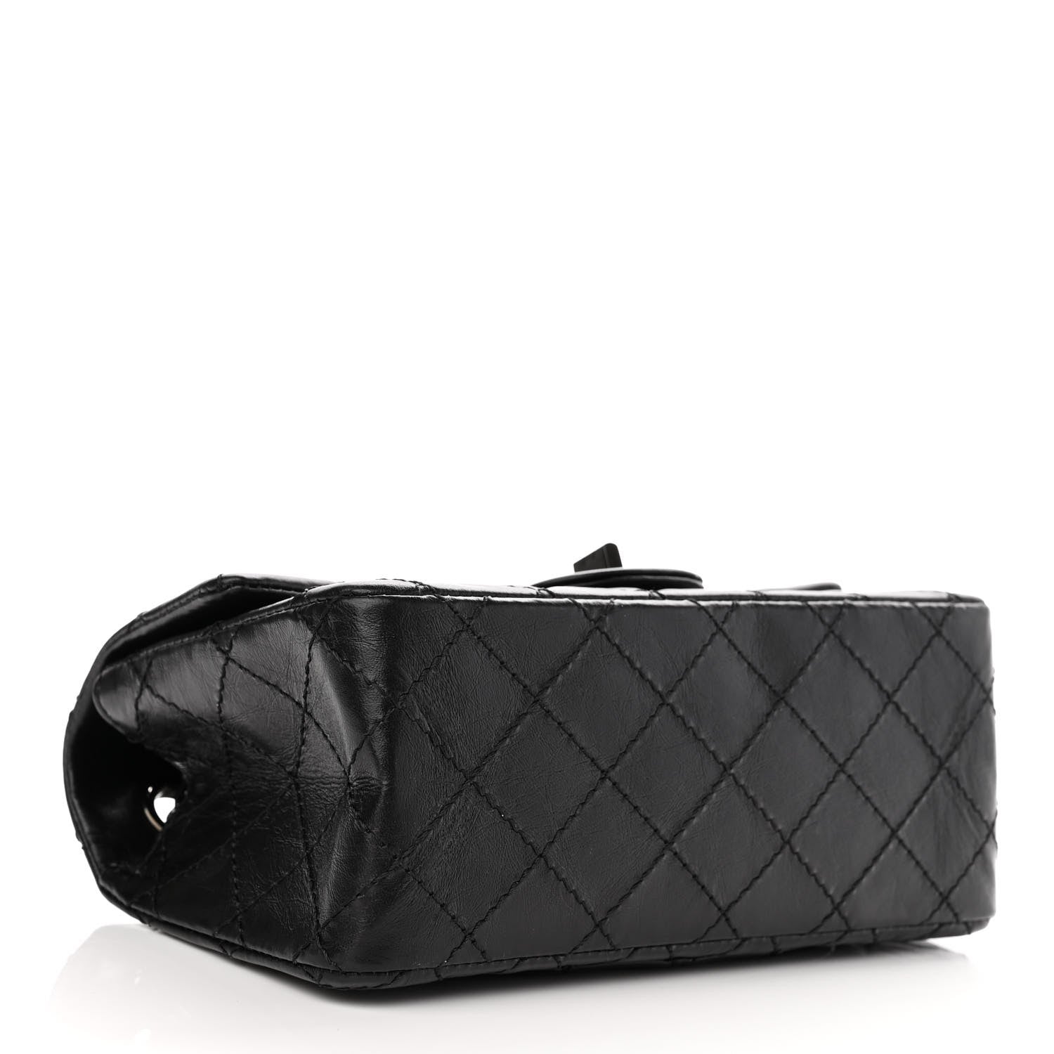 Chanel Aged Calfskin Quilted 2.55 Reissue Mini Flap So Black 4 of 10