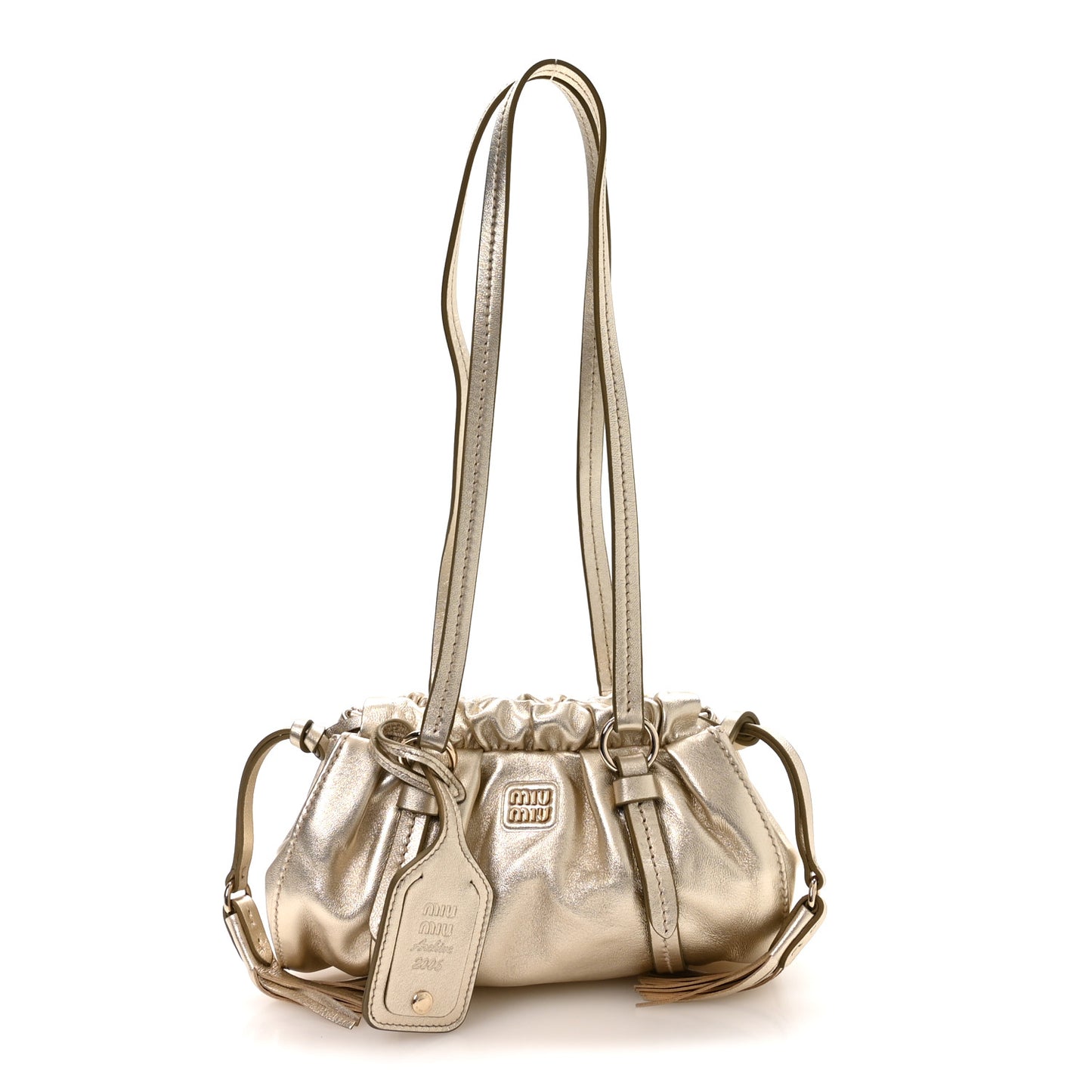 Metallic Nappa Mini Joie Shoulder Bag Pirite