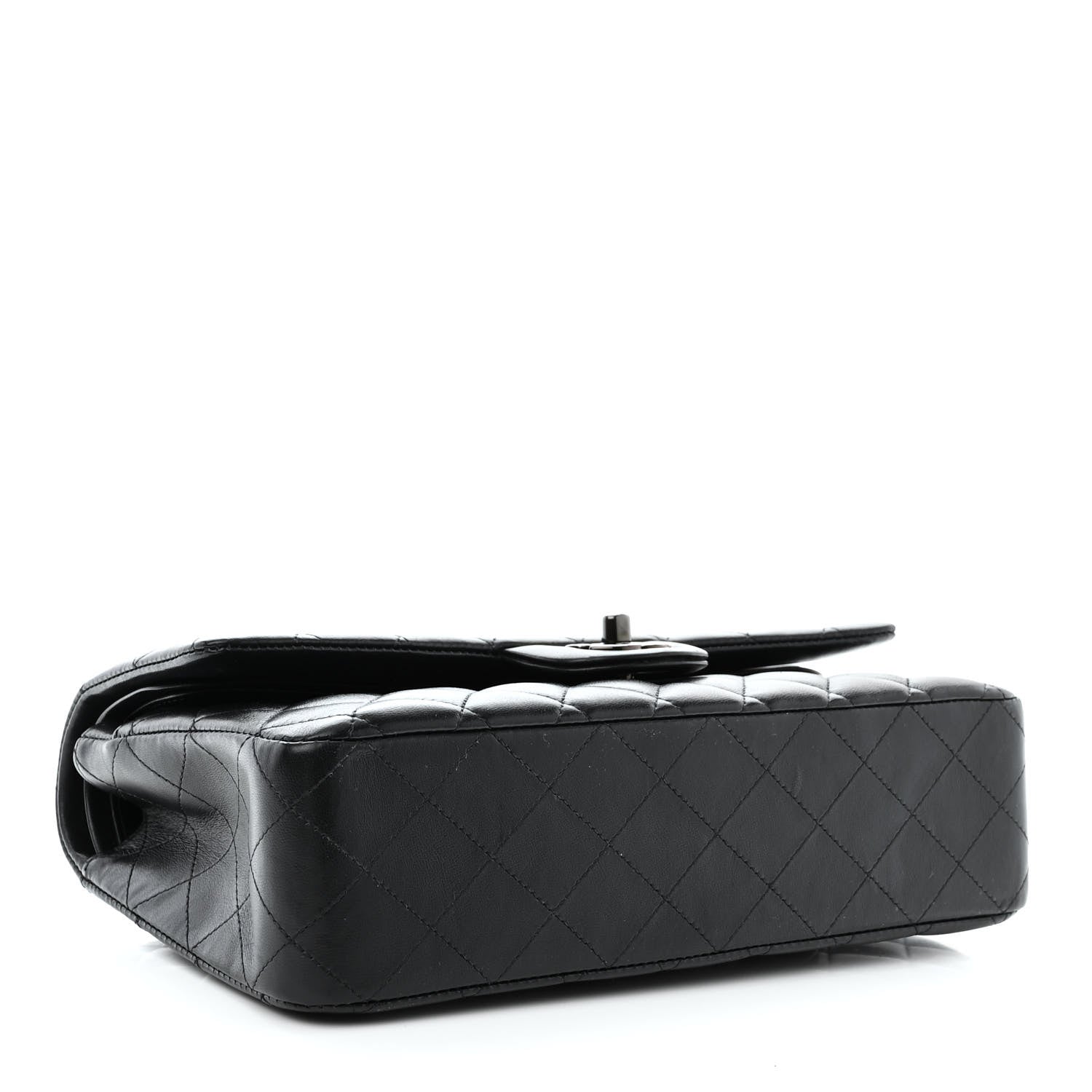 Chanel Lambskin Quilted Medium Double Flap So Black 4 of 15