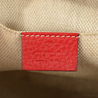 Gucci Pebbled Calfskin Small Soho Disco Bag Vibrant Red 5 of 6