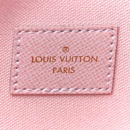 Louis Vuitton Damier Azur Pochette Felicie Chain Wallet Rose Ballerine 6 of 11