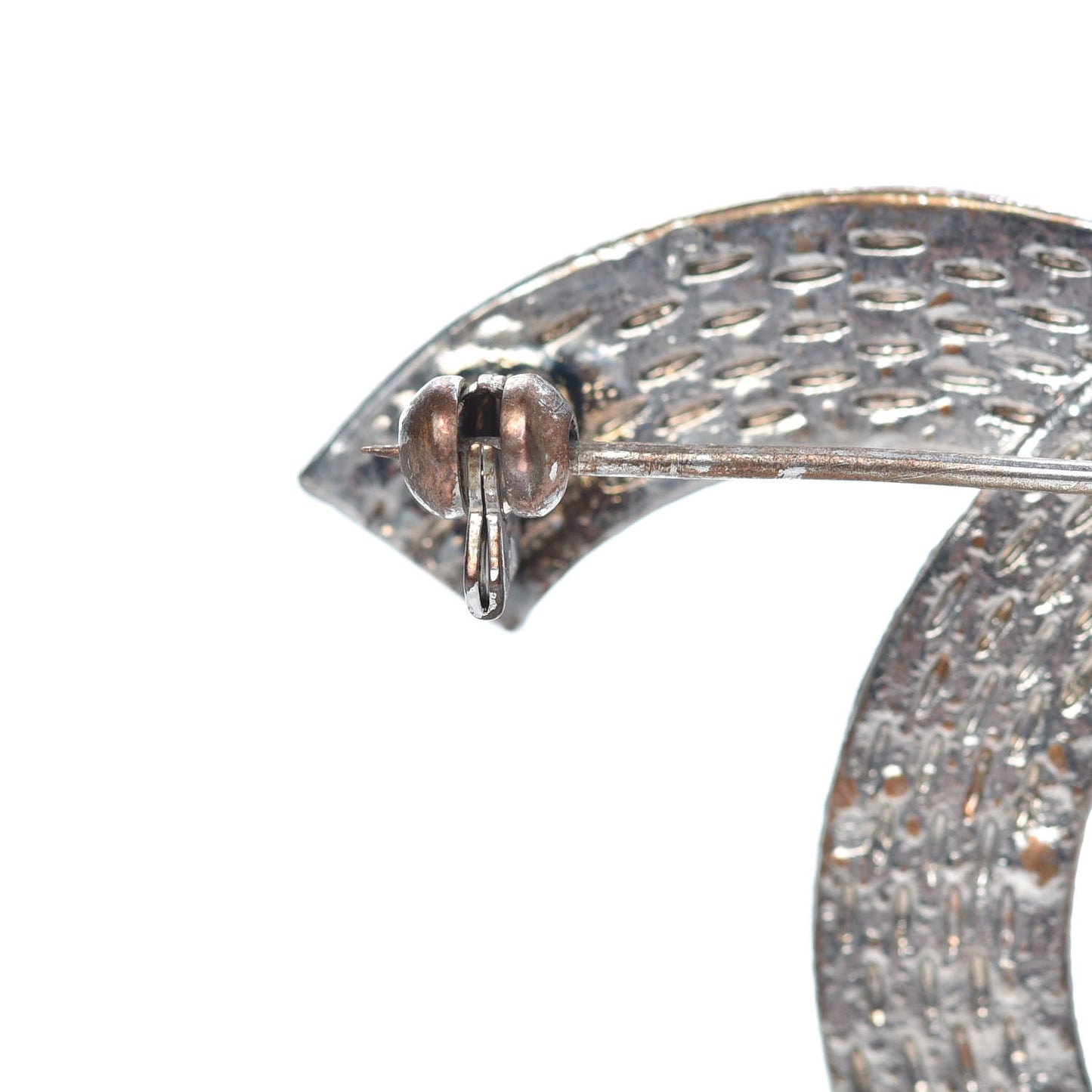 Swarovski Crystal CC Brooch Silver