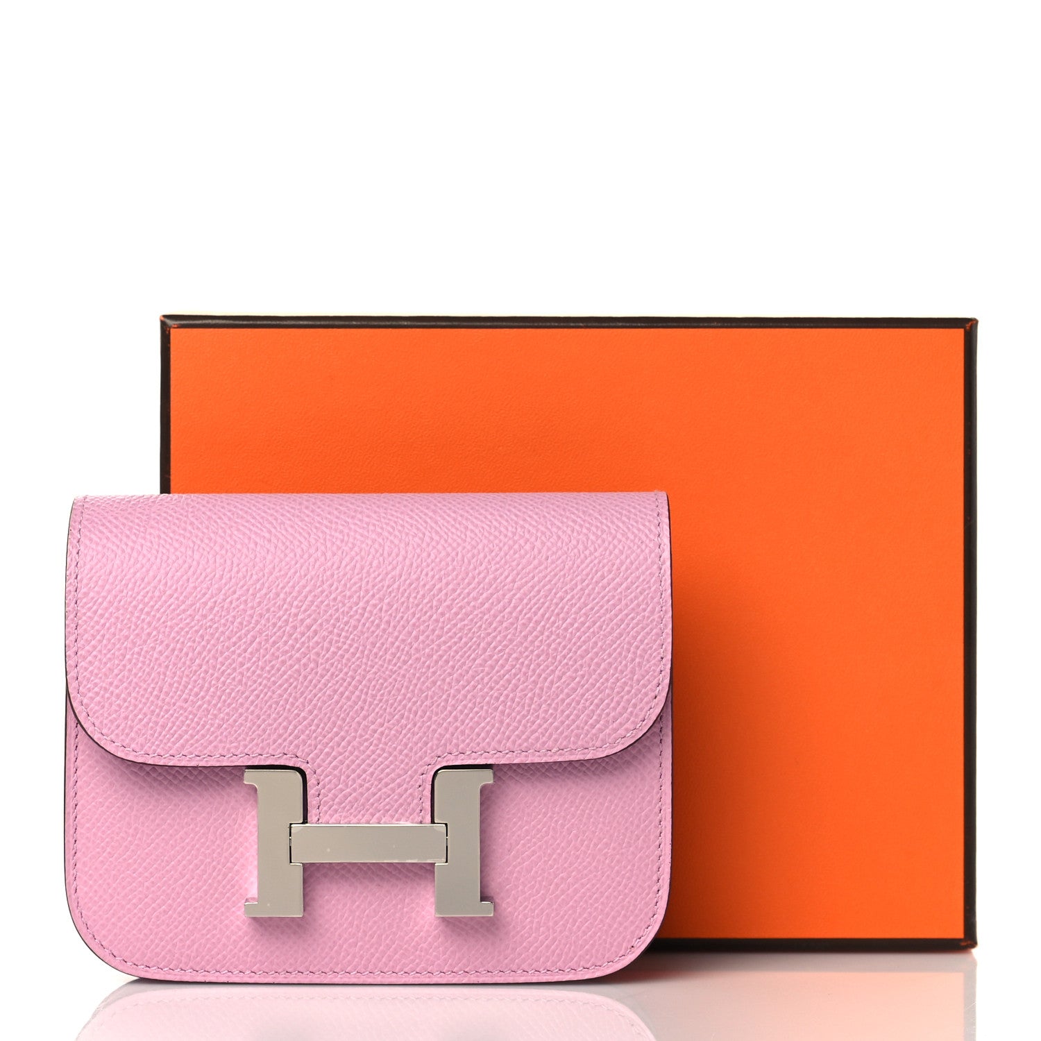 Hermes Epsom Constance Slim Wallet Mauve Sylvestre 10 of 10