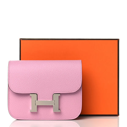 Hermes Epsom Constance Slim Wallet Mauve Sylvestre 10 of 10