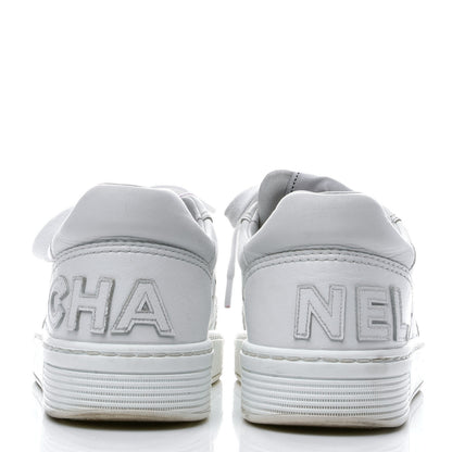 Chanel Calfskin Womens Logo Sneakers 36 White 5 of 8