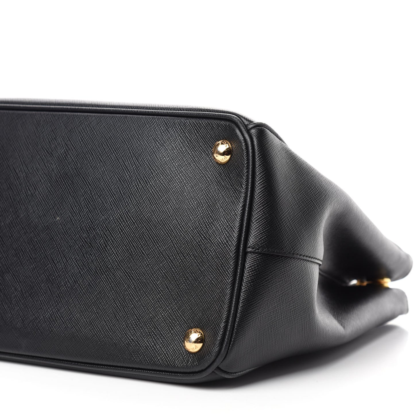 Saffiano Medium Galleria Double Zip Tote Black