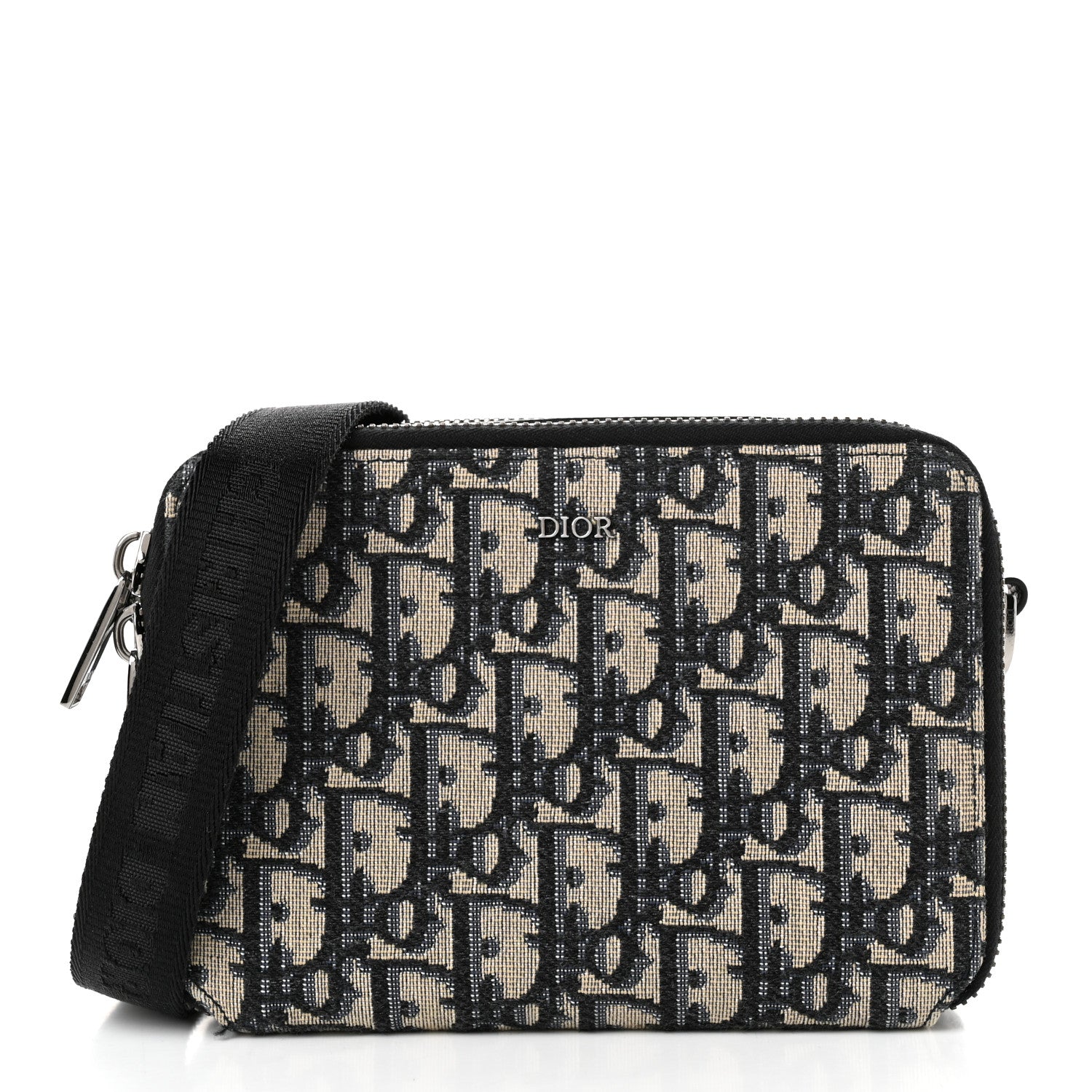 Christian Dior Oblique Pouch Navy Blue 1 of 11