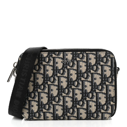 Christian Dior Oblique Pouch Navy Blue 1 of 11