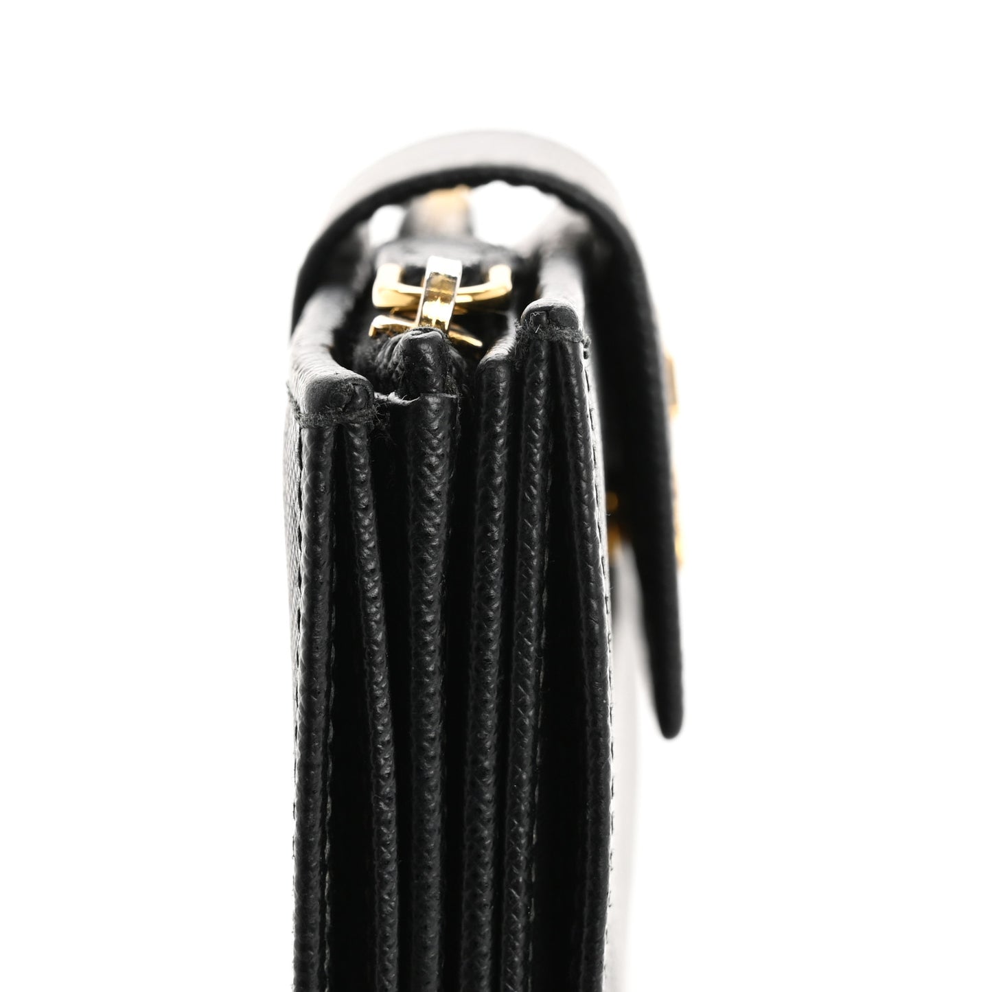 Saffiano Metal Tab Wallet Black