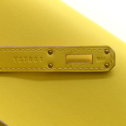 Hermes Swift Kelly Cut Clutch Pochette Lime 6 of 9