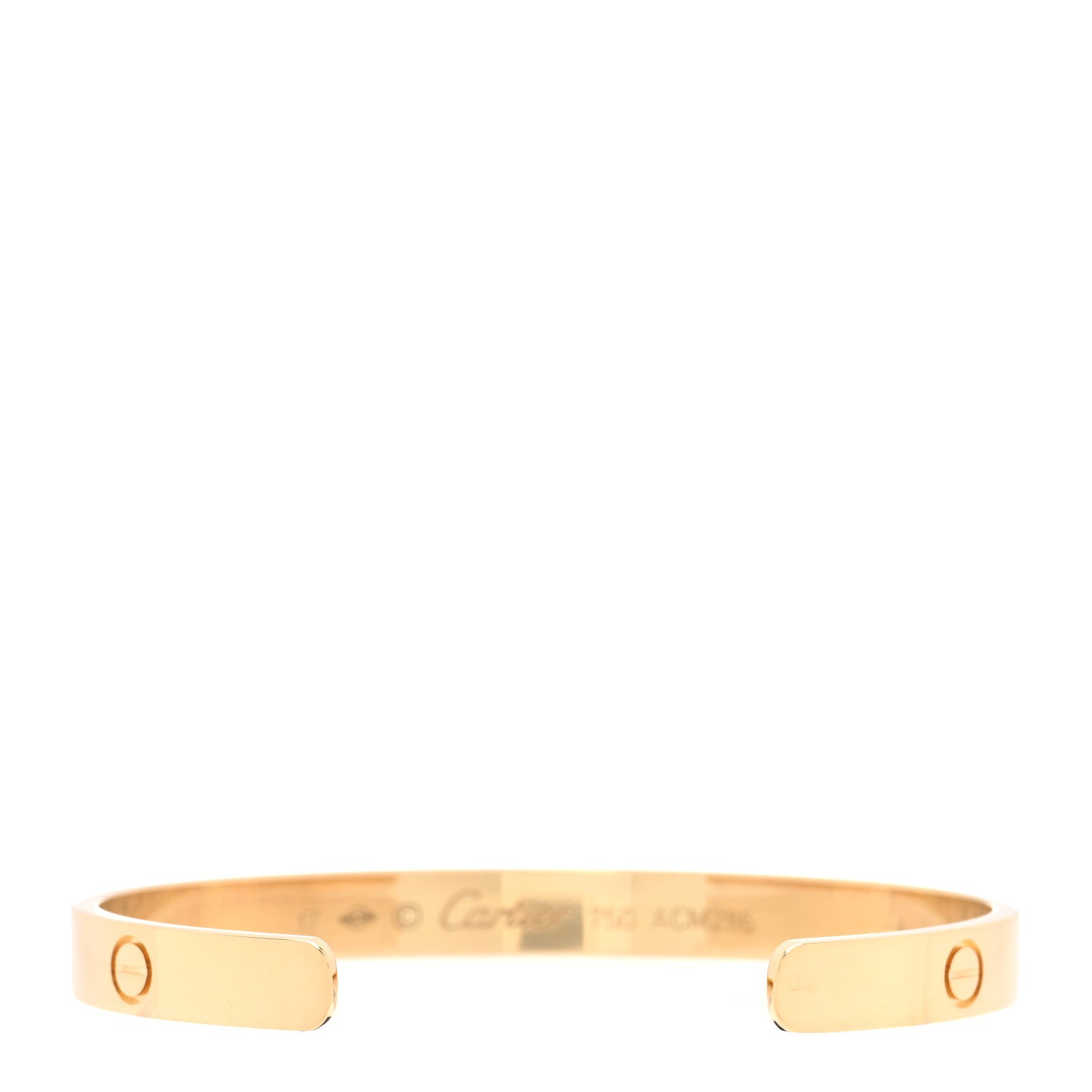 Cartier 18K Yellow Gold LOVE Cuff Bracelet 17 2 of 3