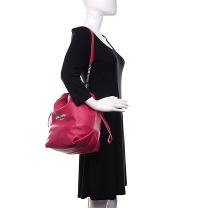 Saint Laurent Lambskin Teddy Drawstring Bag Freesia 2 of 11