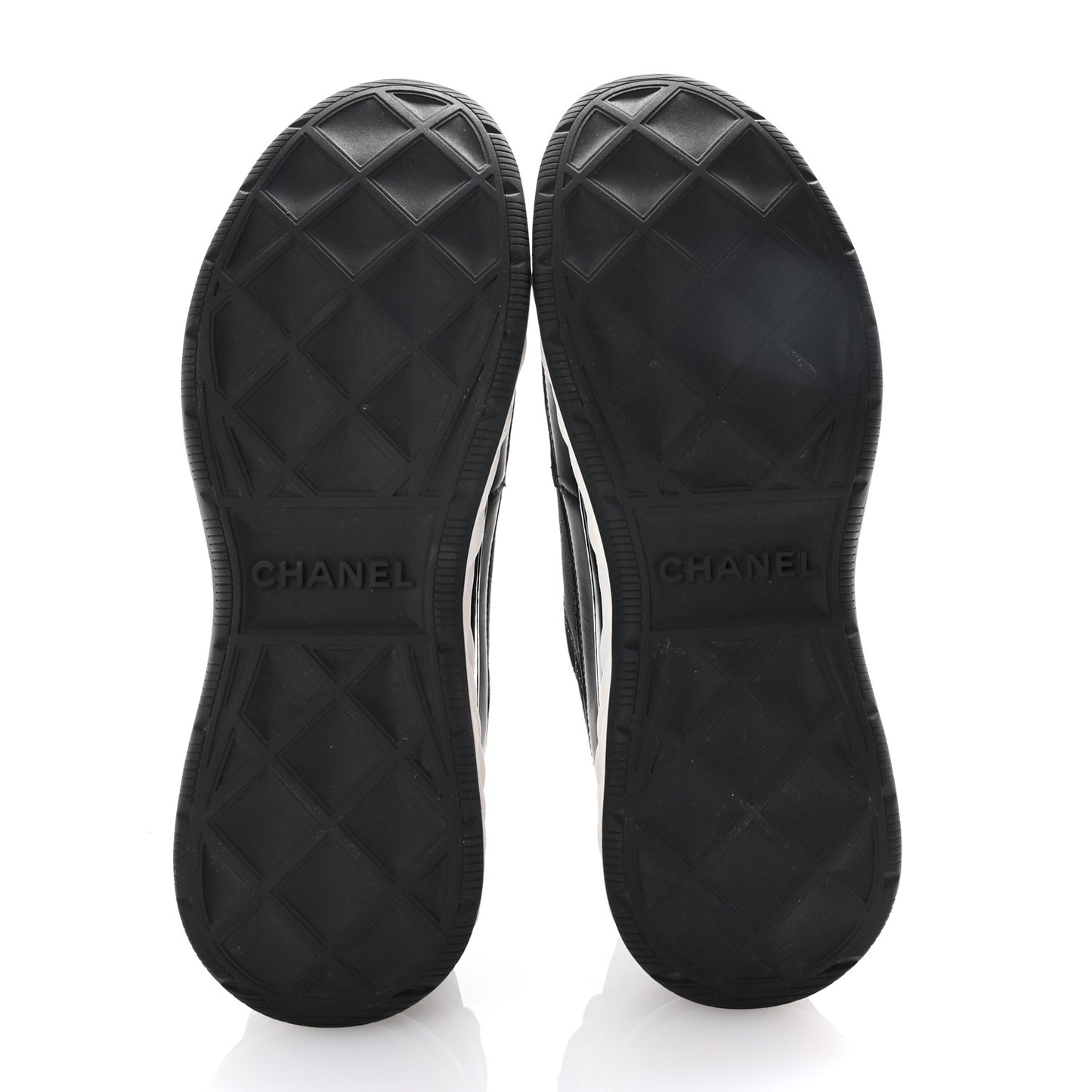 Velvet Calfskin Mixed Fibers CC Sneakers 38.5 Black