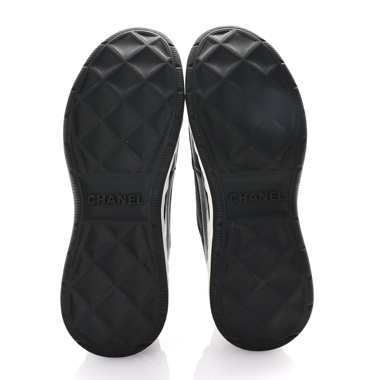 Chanel Velvet Calfskin Mixed Fibers CC Sneakers 38.5 Black 7 of 9