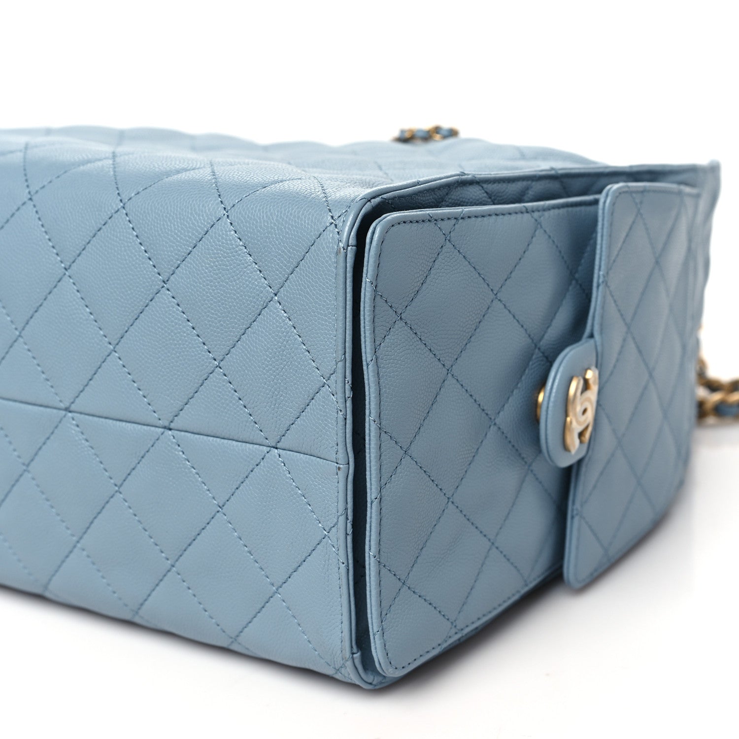 Chanel Caviar Quilted Medium Chanel 25 Handbag Blue 11 of 11