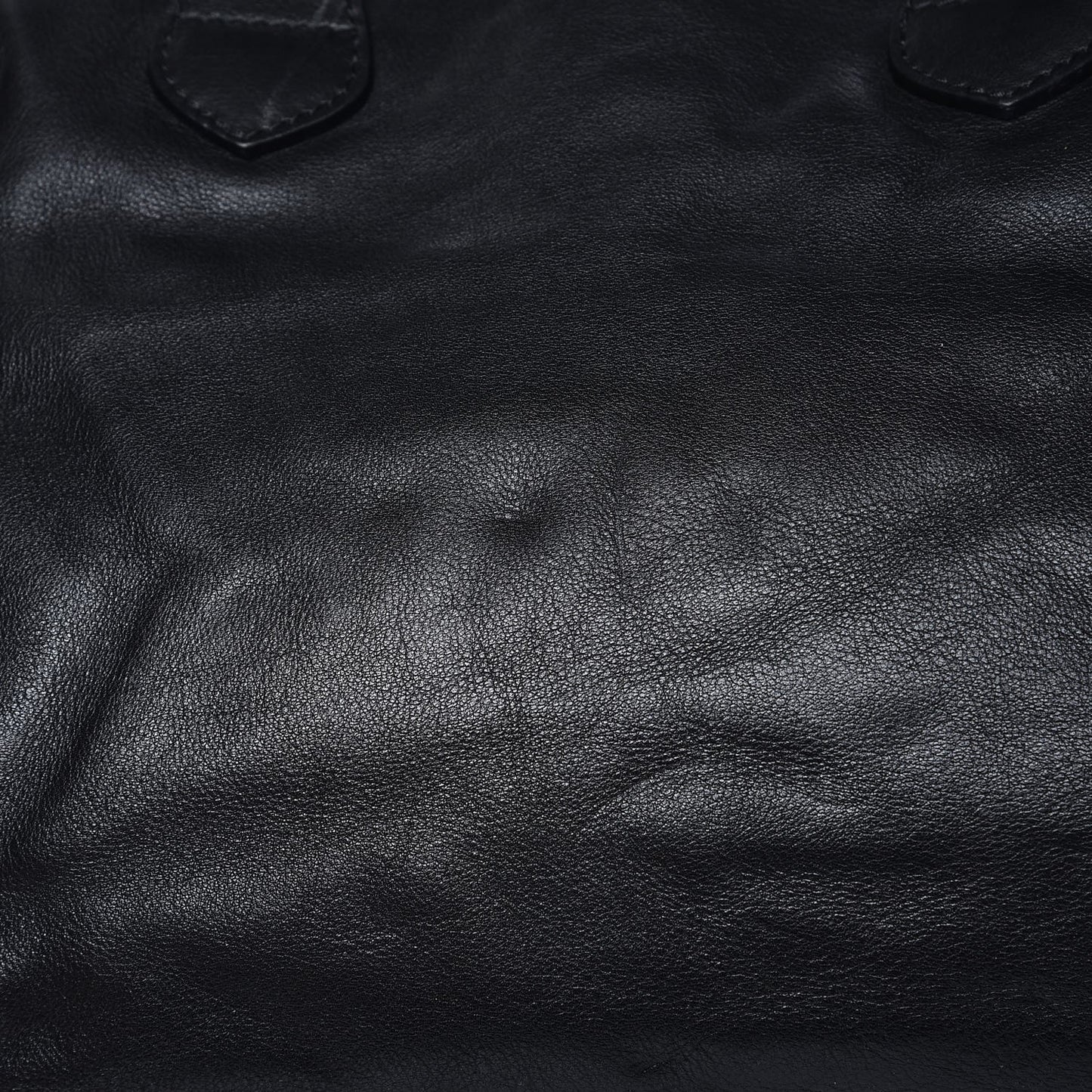 Smooth Calfskin Medium Banner Tote Black