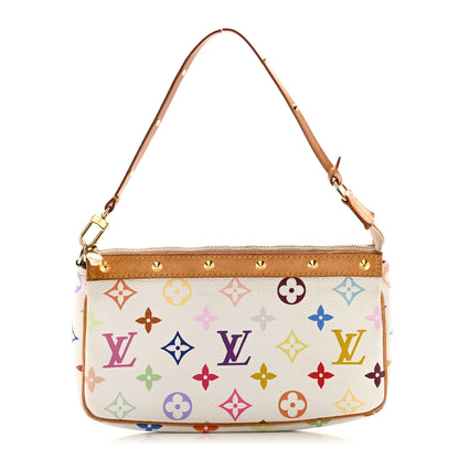 Louis Vuitton Monogram Multicolor Pochette Accessories White 1 of 10