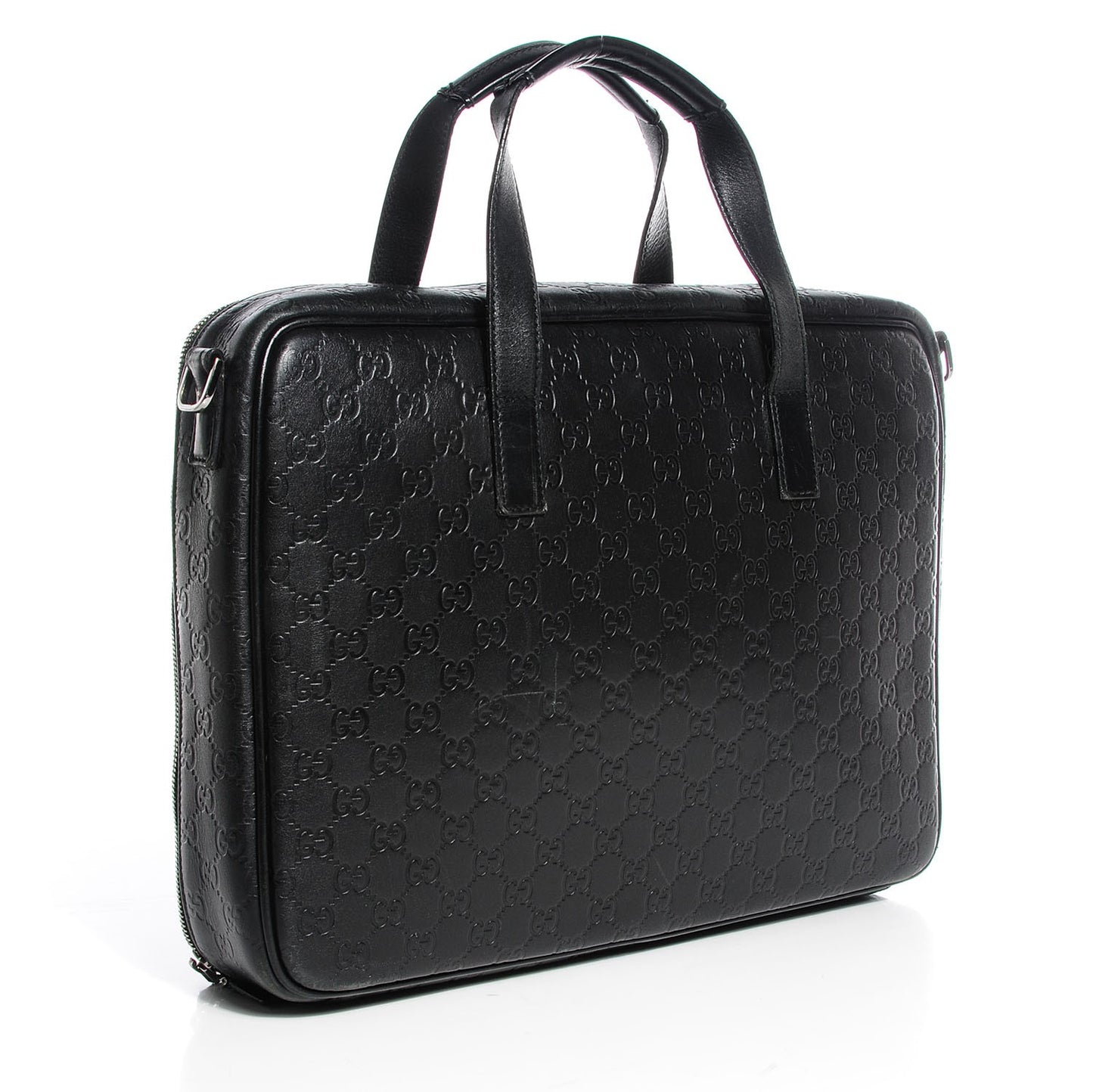Guccissima Large Laptop Briefcase Black