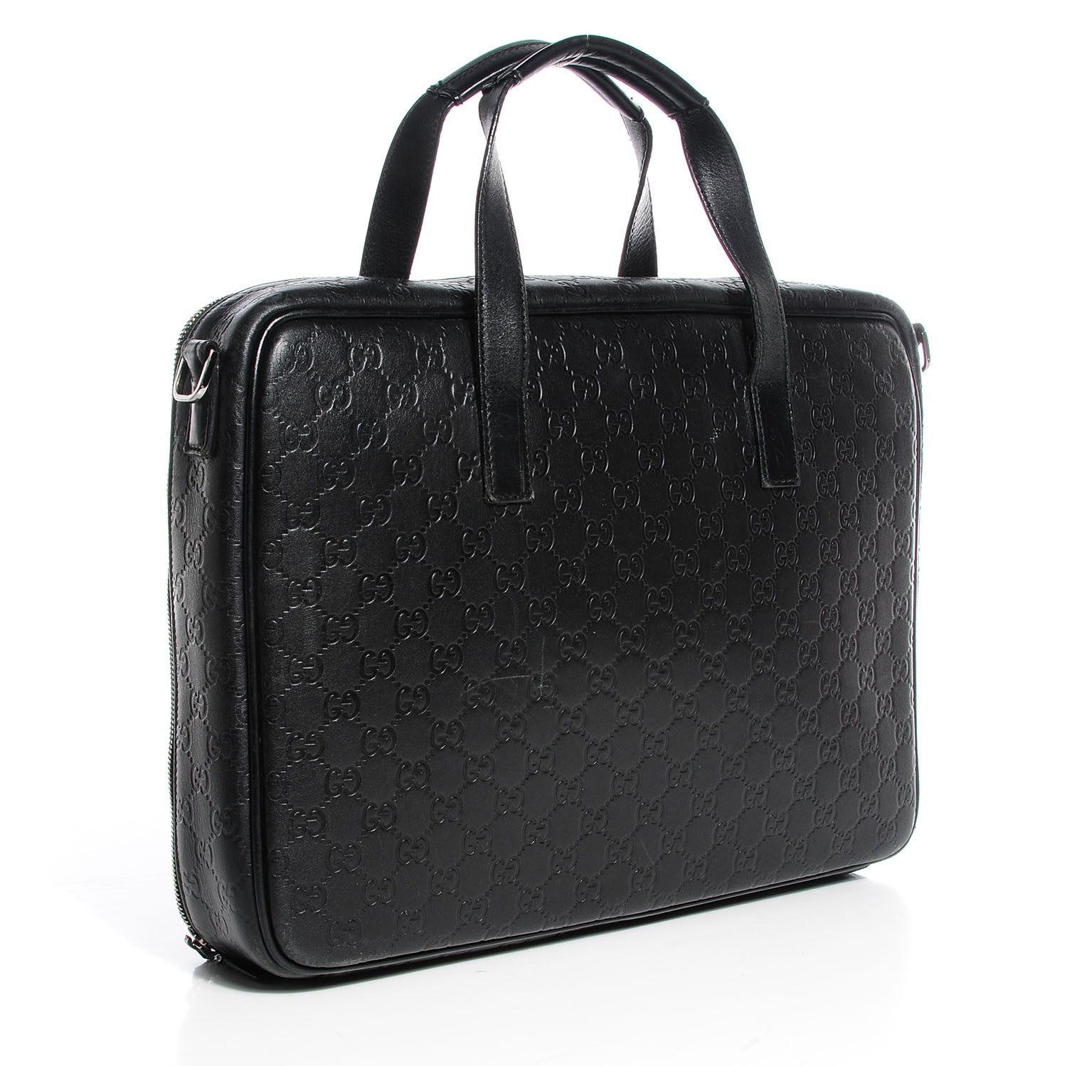 Gucci Guccissima Large Laptop Briefcase Black 3 of 7