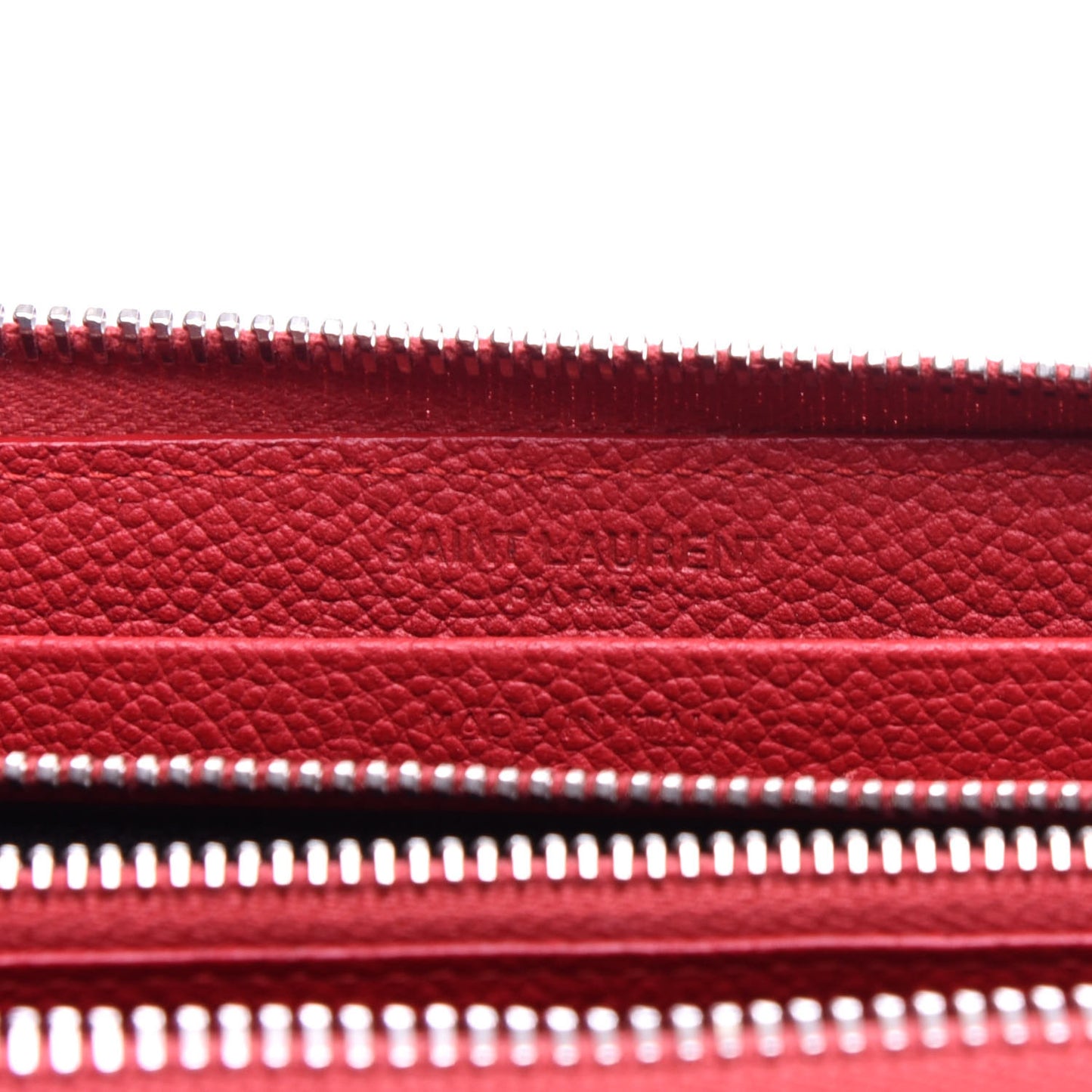 Grained Calfskin Rive Gauche Zip Around Wallet