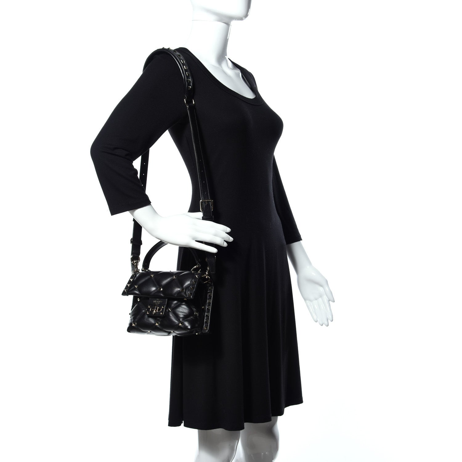Valentino Garavani Nappa Mini Candystud Top Handle Bag Black 2 of 10